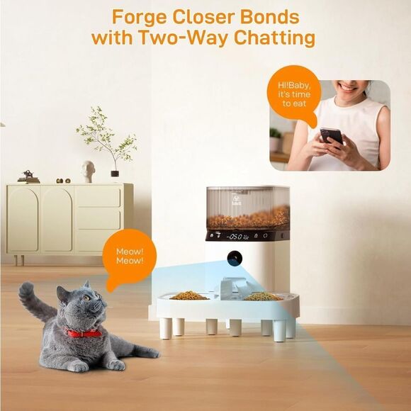 COPY - Automatic Cat Feeders, Smart Timed Automatic Dog Feeder, HD Camera Voice… - Picture 8 of 9